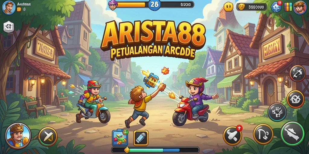 Gameplay ARISTA88 yang seru dan menantang di layar.