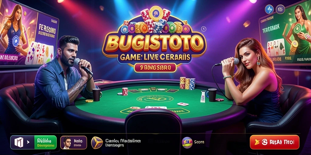 Screenshot BUGISTOTO menampilkan dealer live dan gameplay yang mendebarkan.