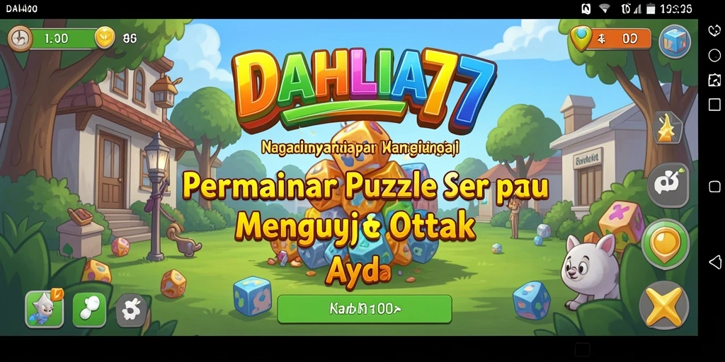 Screenshot DAHLIA77 menampilkan gameplay menantang berupa teka-teki yang seru.