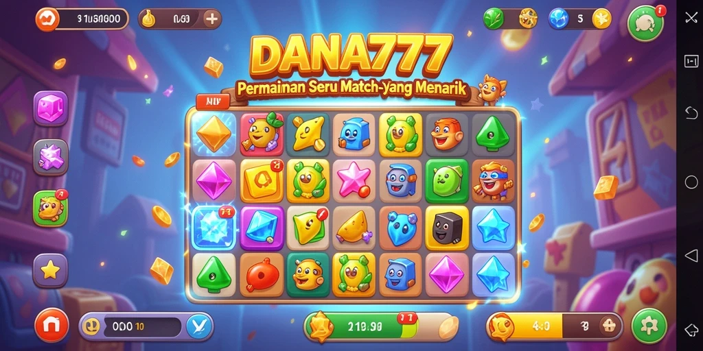 Tampak menarik dari gameplay DANA777 Match-3 dengan efek visual yang memukau.