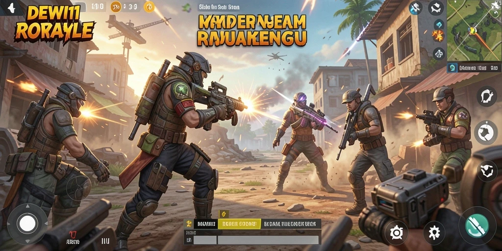 Tampilan screenshot DEWI11 menampilkan aksi pertempuran yang mendebarkan.
