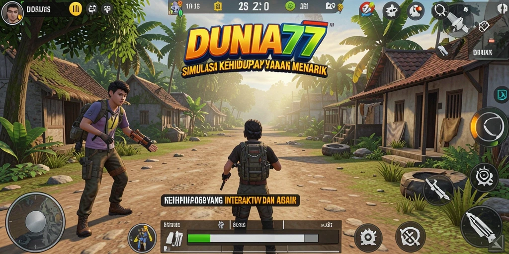 Tampilan gameplay DUNIA77 yang menarik dan interaktif.