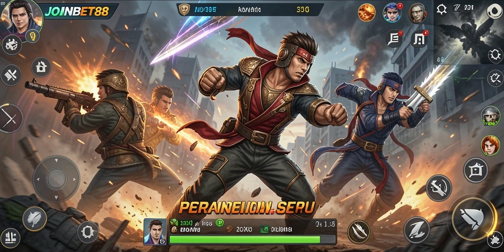 Screenshot gameplay seru dari JOINBET88 menampilkan aksi pertarungan yang mengasyikkan.