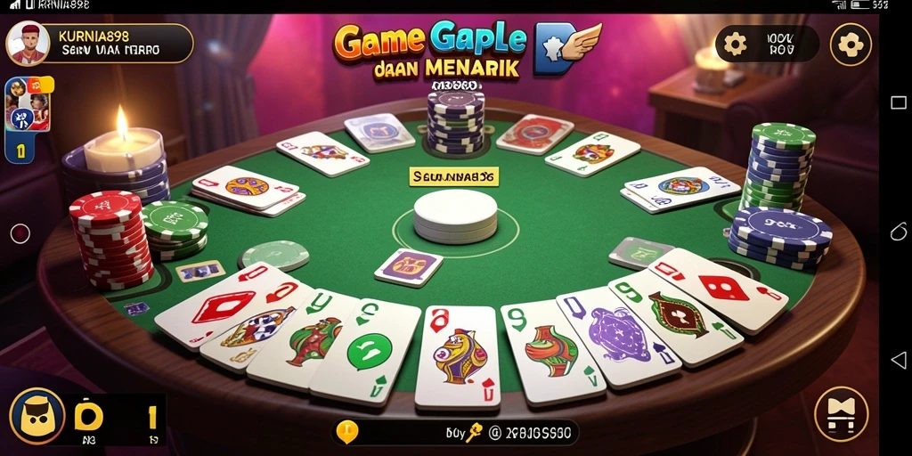 Screenshot gameplay KURNIA898 menampilkan aksi seru permainan Gaple.