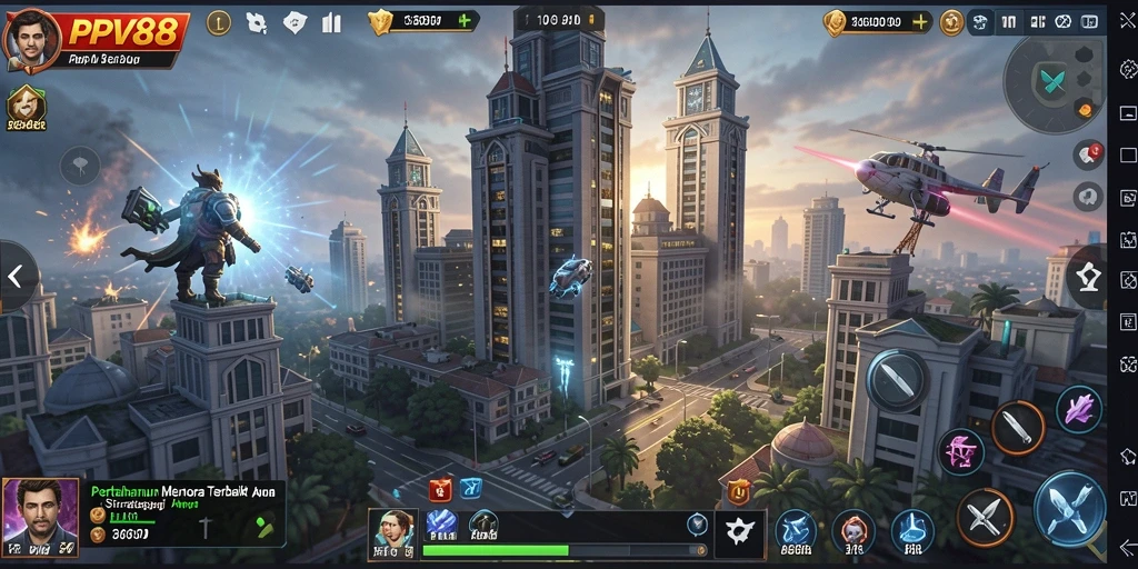 Tampilan gameplay seru dari PPV88 dalam aksi Tower Defense.