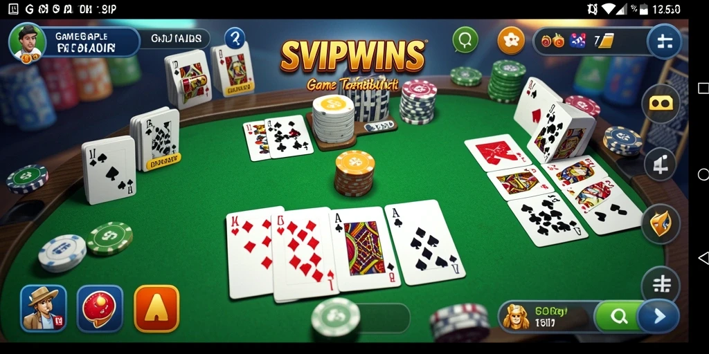 Screenshot gameplay Gaple di SVIPWINS yang menampilkan keseruan permainan.